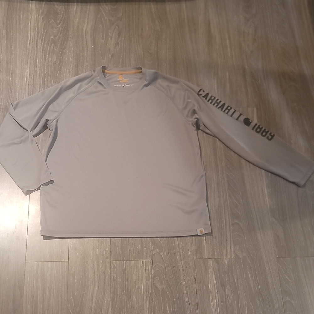 Carhartt Light Gray Logo Sleeve Shirt
